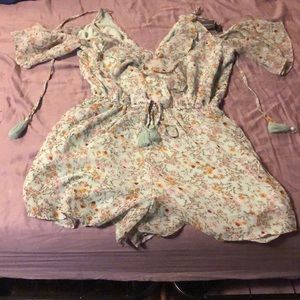 American eagle mint green romper size medium NWT